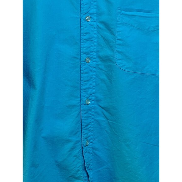 NWT Fresh Produce Men'S XXL Blue 100% Cotton Button-Up Shirt With Chest Pocket - Picture 4 of 16